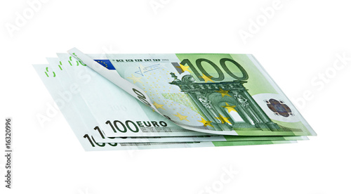 Close up  of euro banknotes