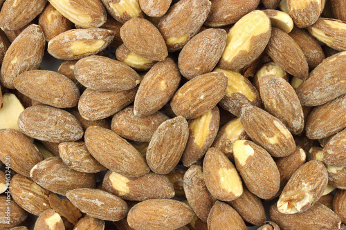 Close view of almonds