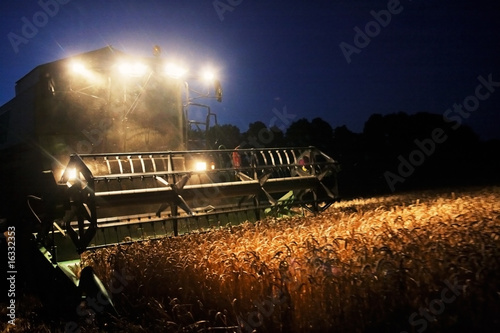 Combine Harvester in the Cornfield 07 photo