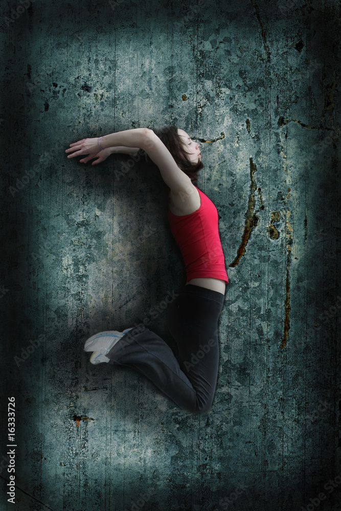 Fototapeta premium Girl jumping