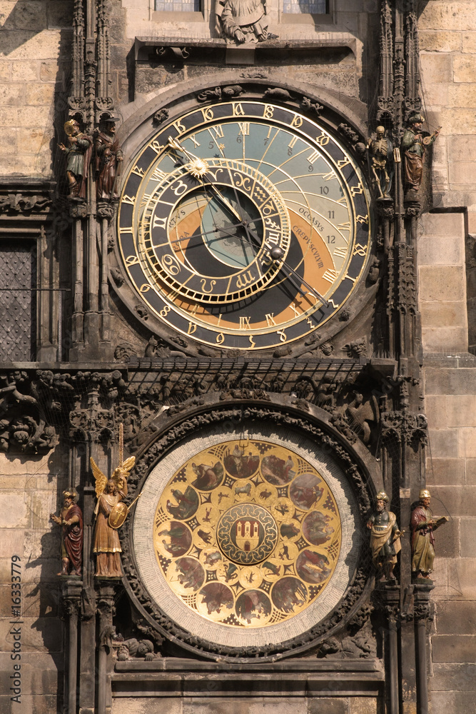 Old astronomical clock in Prague, Czech Republic Old astronomical clock in Prague, Czech Republic