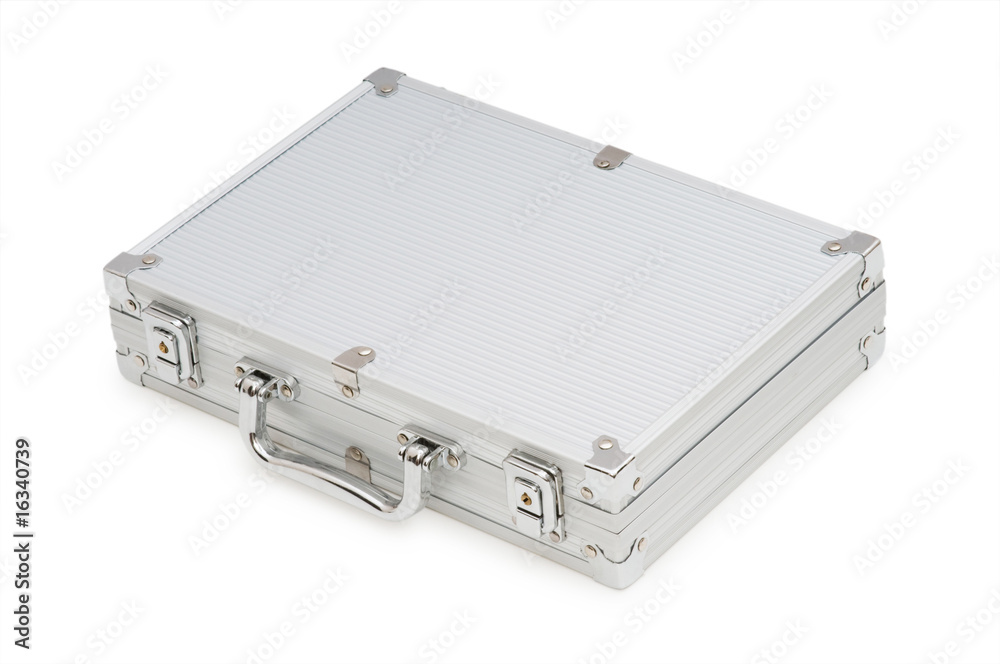 Metal case isolated on the white background Metal case isolated on the white background