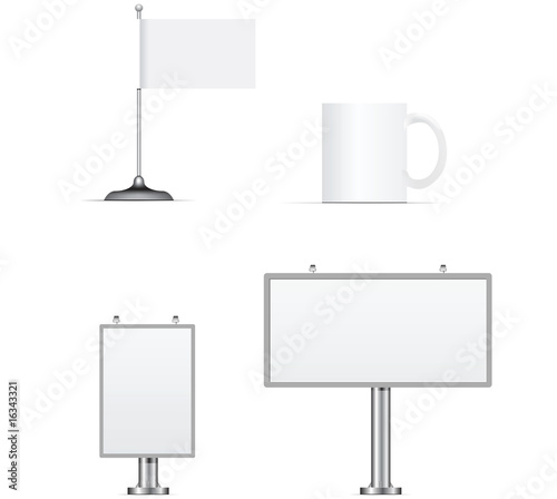 Vector set of design elements for corporate identity.