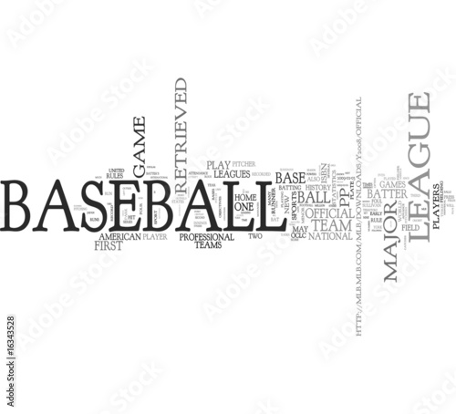 Baseball word cloud photo