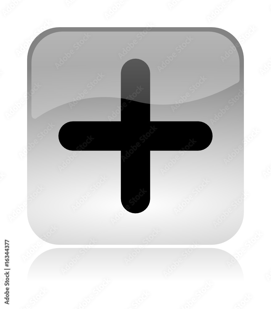 Plus Add glossy icon