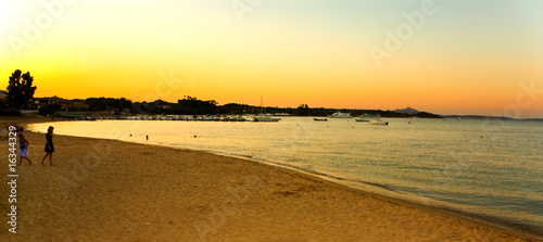 Sardinia beach at sunset photo