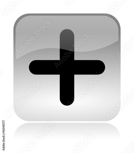 Plus Add glossy icon
