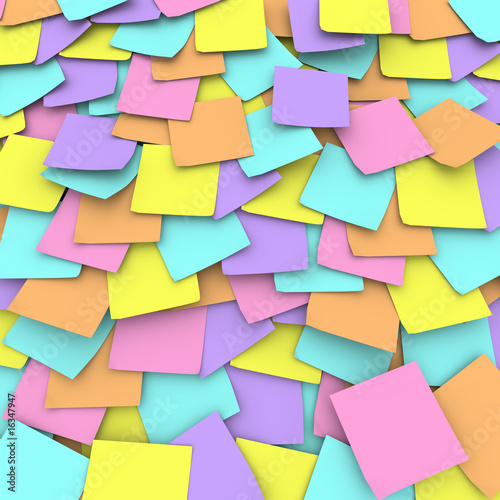 Colored Sticky Note Background Collage