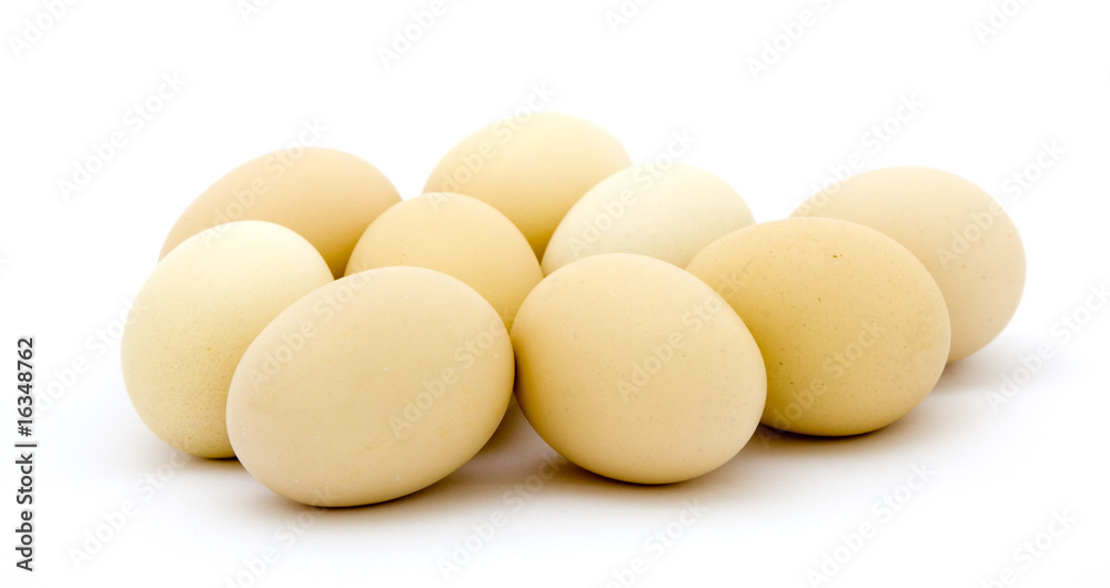 Fresh eggs on white background Fresh eggs on white background