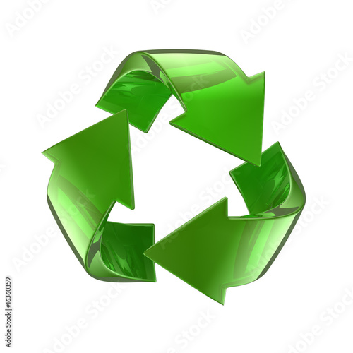 green glass recycle symbol