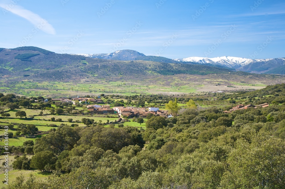 collado village at gredos mountains