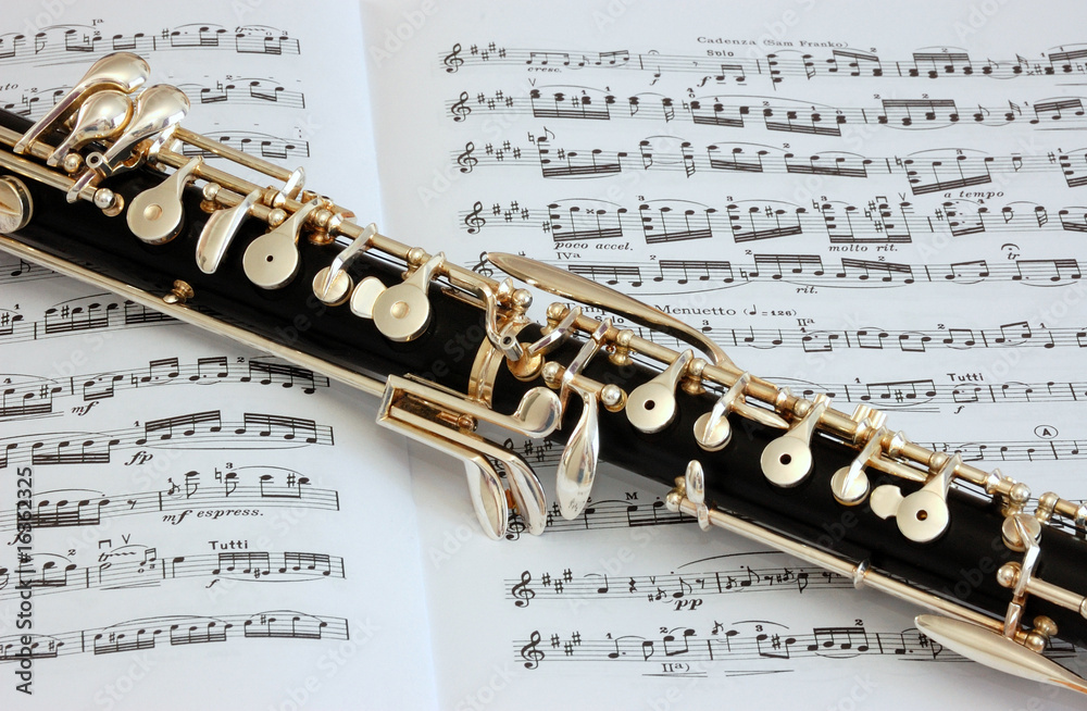 Oboe Instrument and Music Manuscript Stock Photo | Adobe Stock