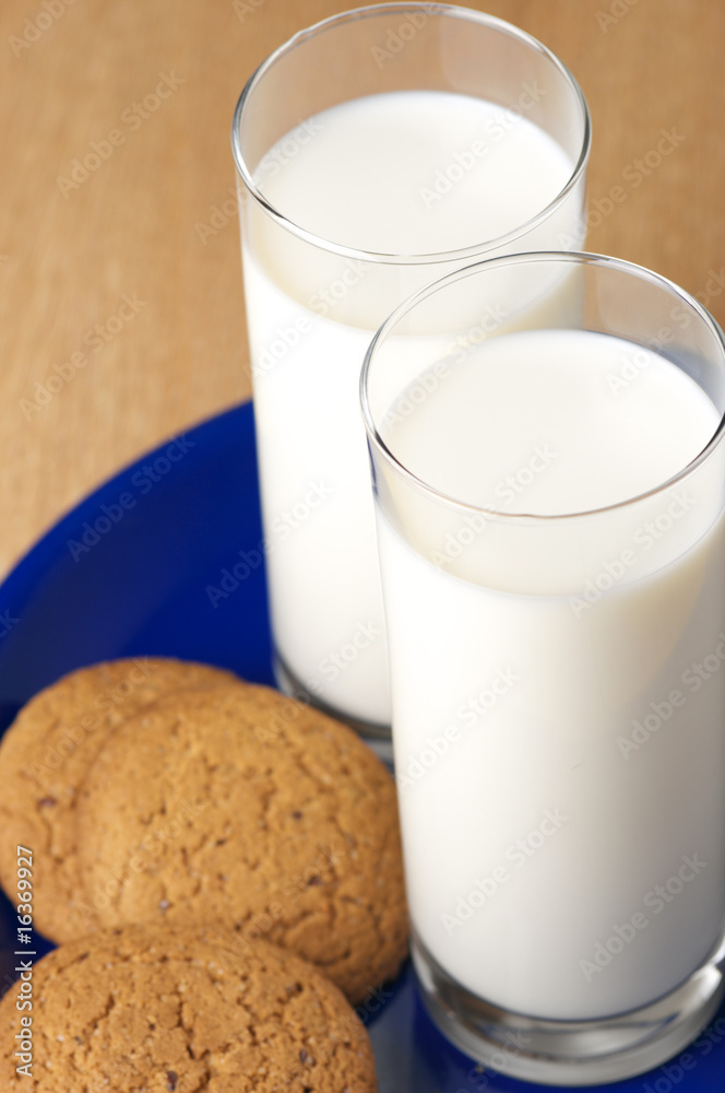 Oat cookies and milk Oat cookies and milk