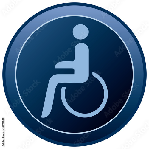 Handicapped Person Icon in Blue