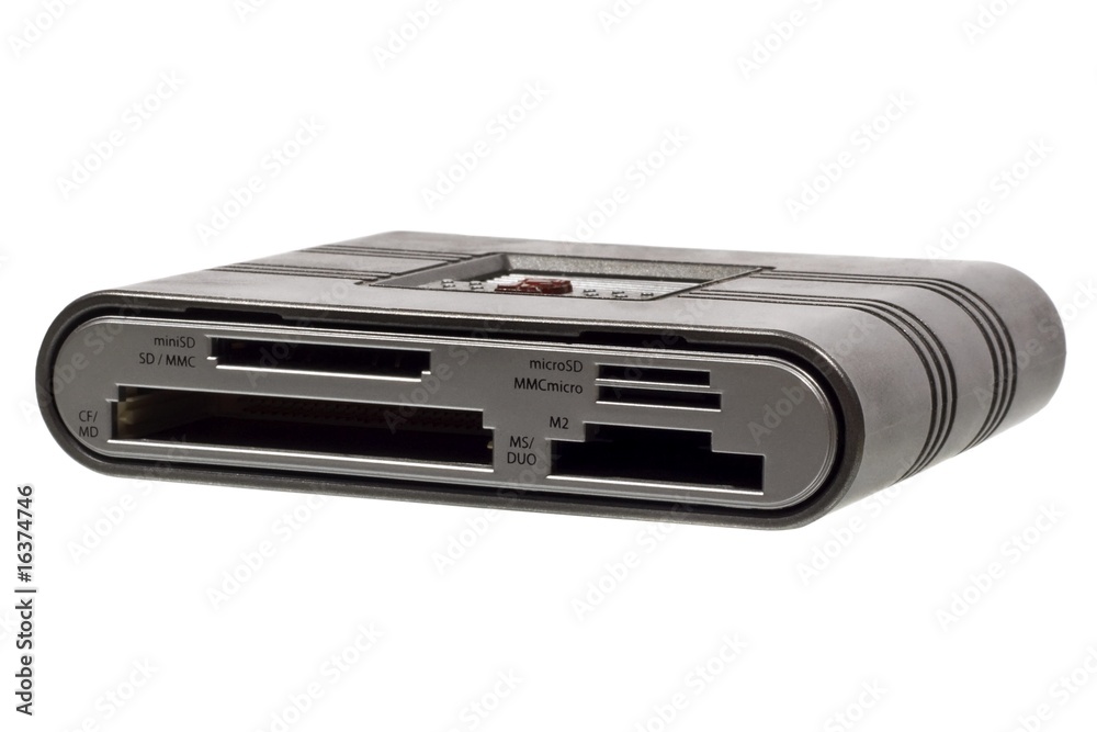 USB card reader isolated on a white background USB card reader isolated on a white background