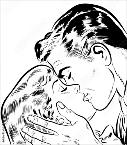 couple amoureux qui s'embrasse