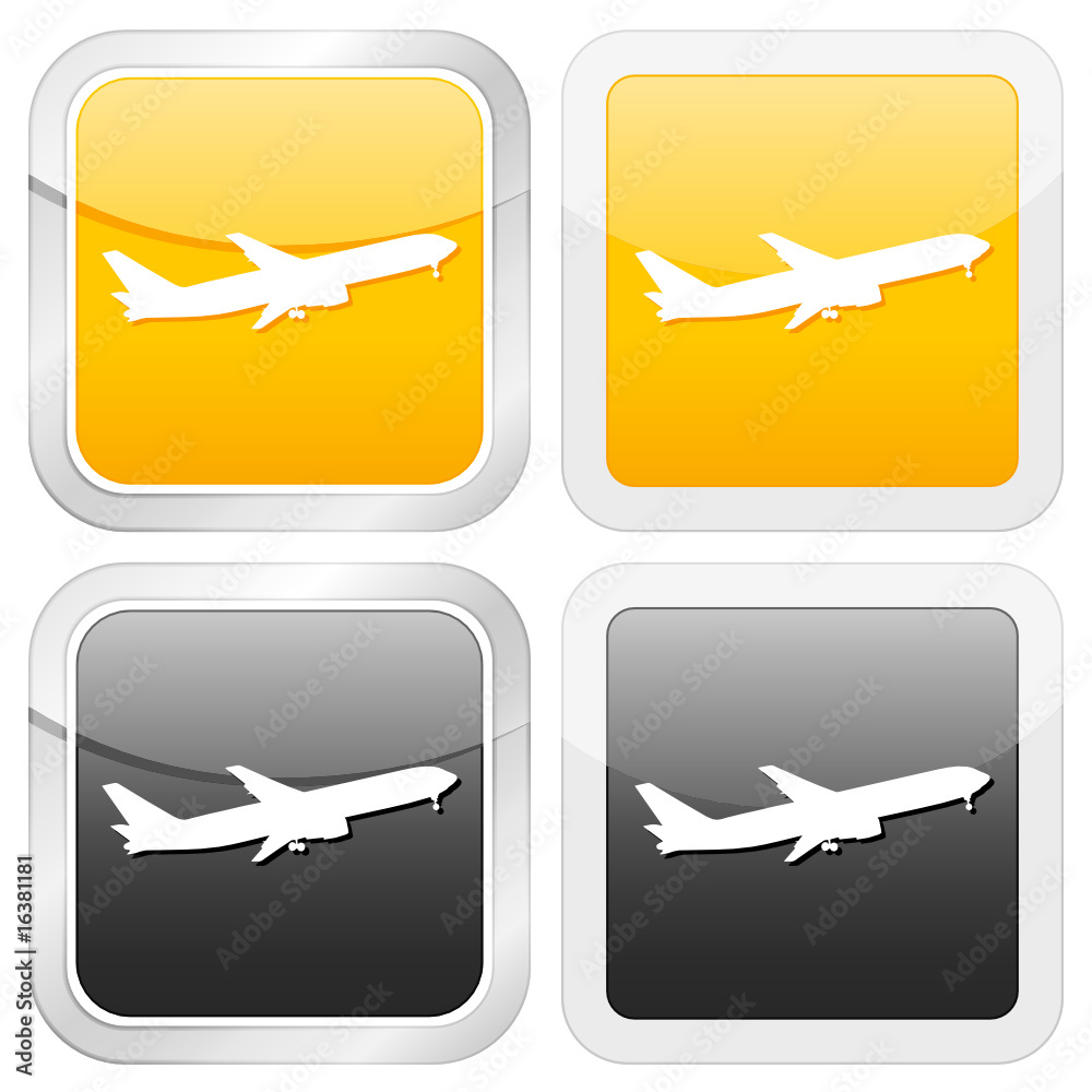square icon aeroplane