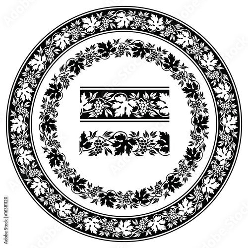 Seamless pattern from a grapevine in style art-nouveau