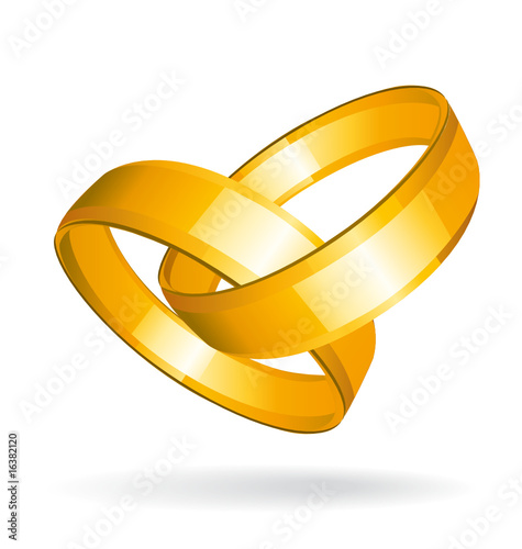 Two gold wedding rings