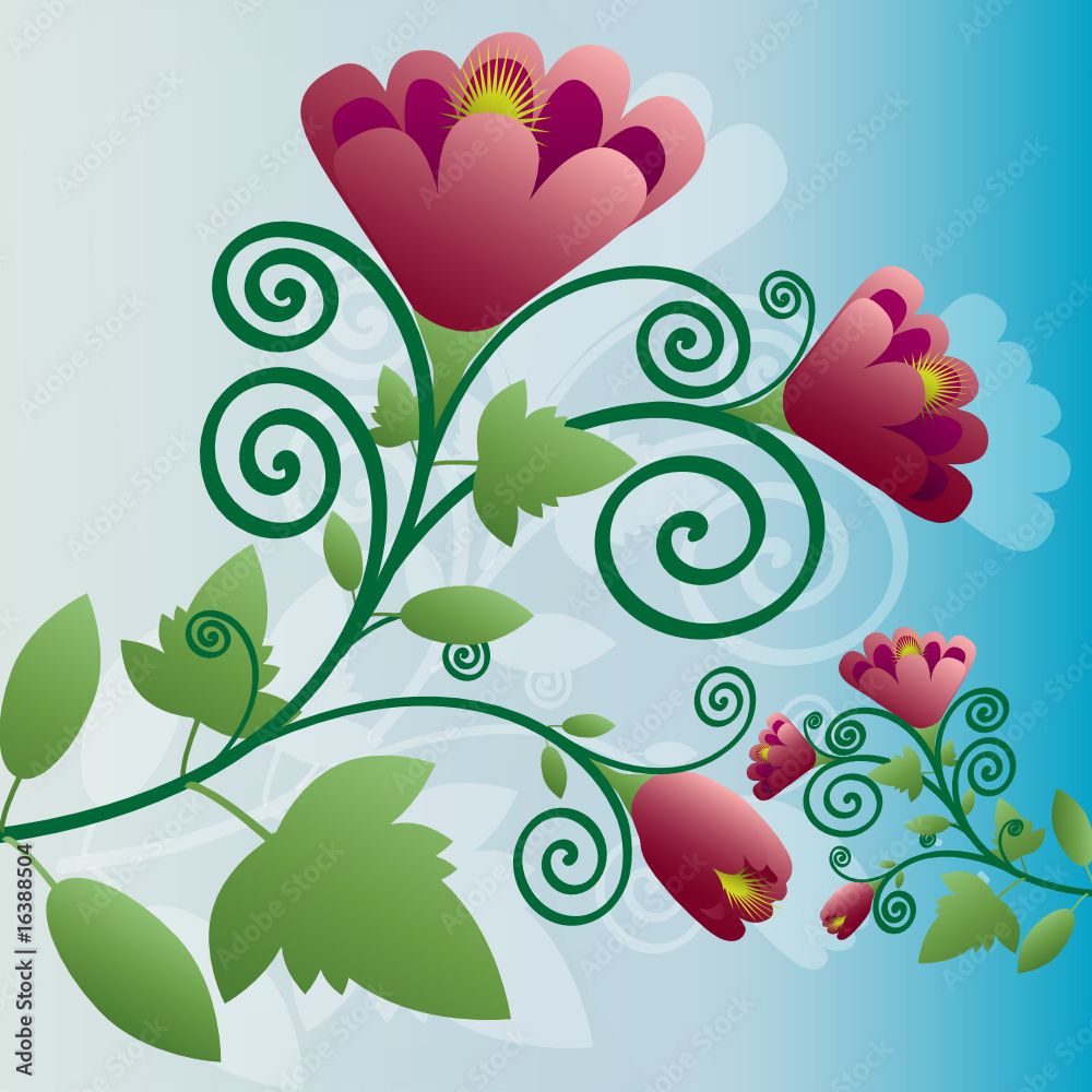 Decorative floral background Decorative floral background