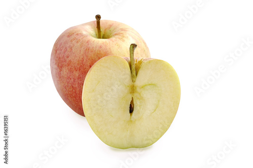 Ripe apples isolated over white with clipping path.