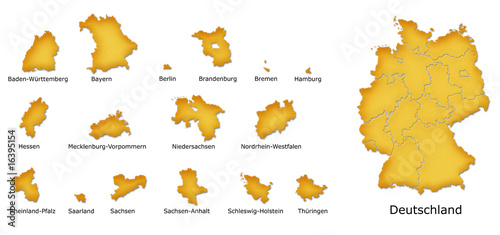 Carte Régions d'Allemagne - Länder photo