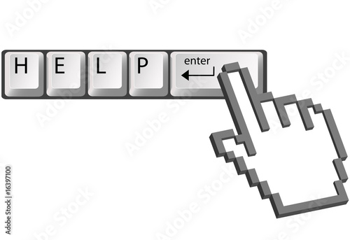 Hand cursor clicks on HELP keys