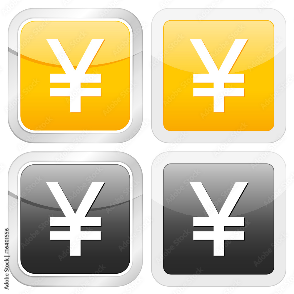 Obraz premium square icon yen