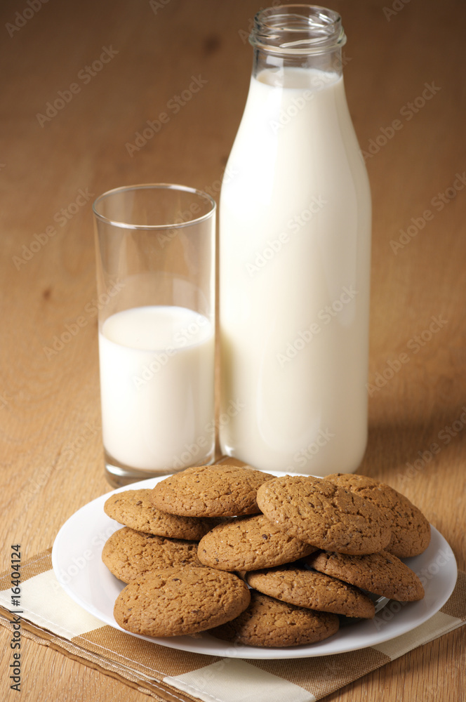Oat cookies and milk Oat cookies and milk