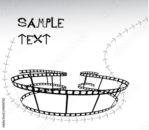 Curved photographic film
