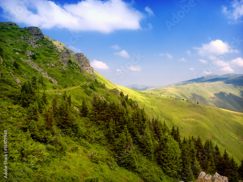 Old mountains on the border between Serbia and Bulgaria