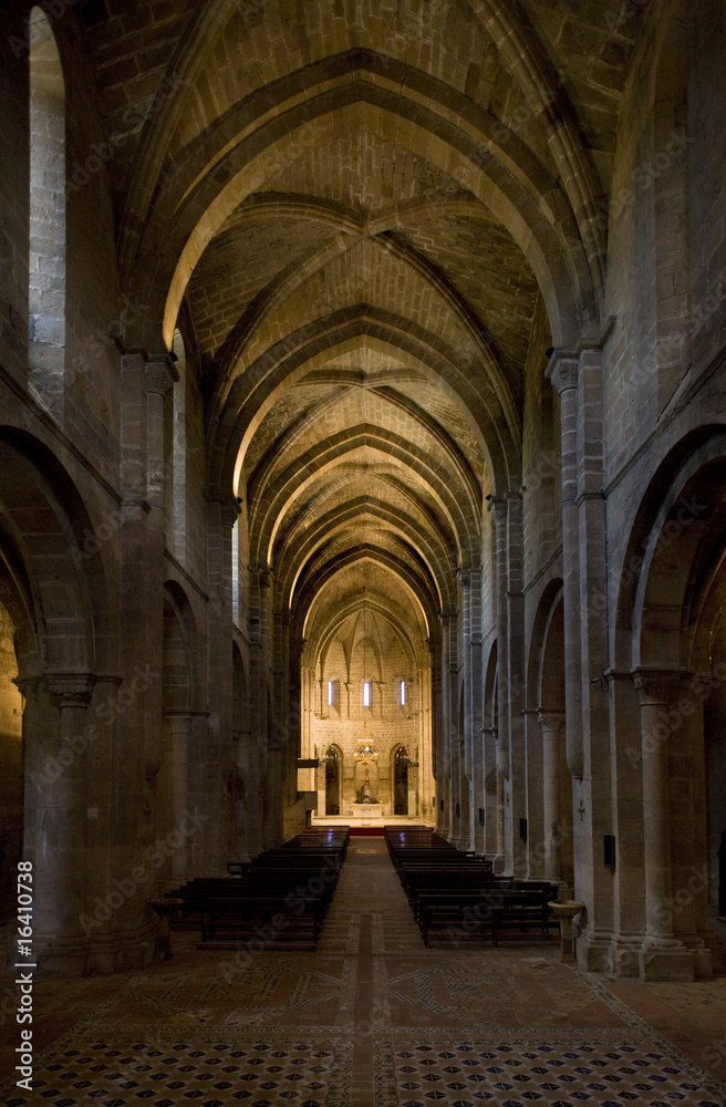 interior of Monastery of Veruela, Aragon, Spain