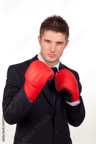Businessman with boxing gloves on © WavebreakMediaMicro