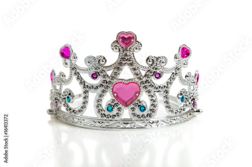 Fotografie A child's toy princess tiara on a white background