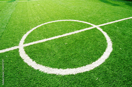 Centre line on soccer field