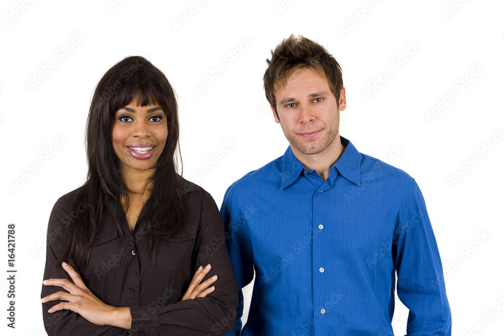 Friendly diverse team of business professionals Friendly diverse team of business professionals