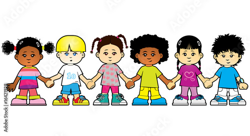 Children of the world holding hands
