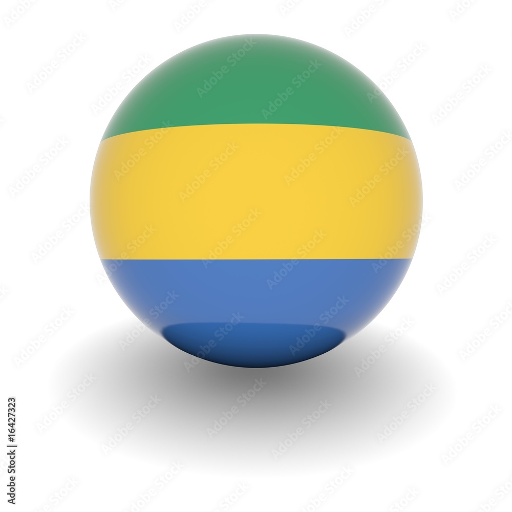 High resolution ball with flag of Gabon High resolution ball with flag of Gabon