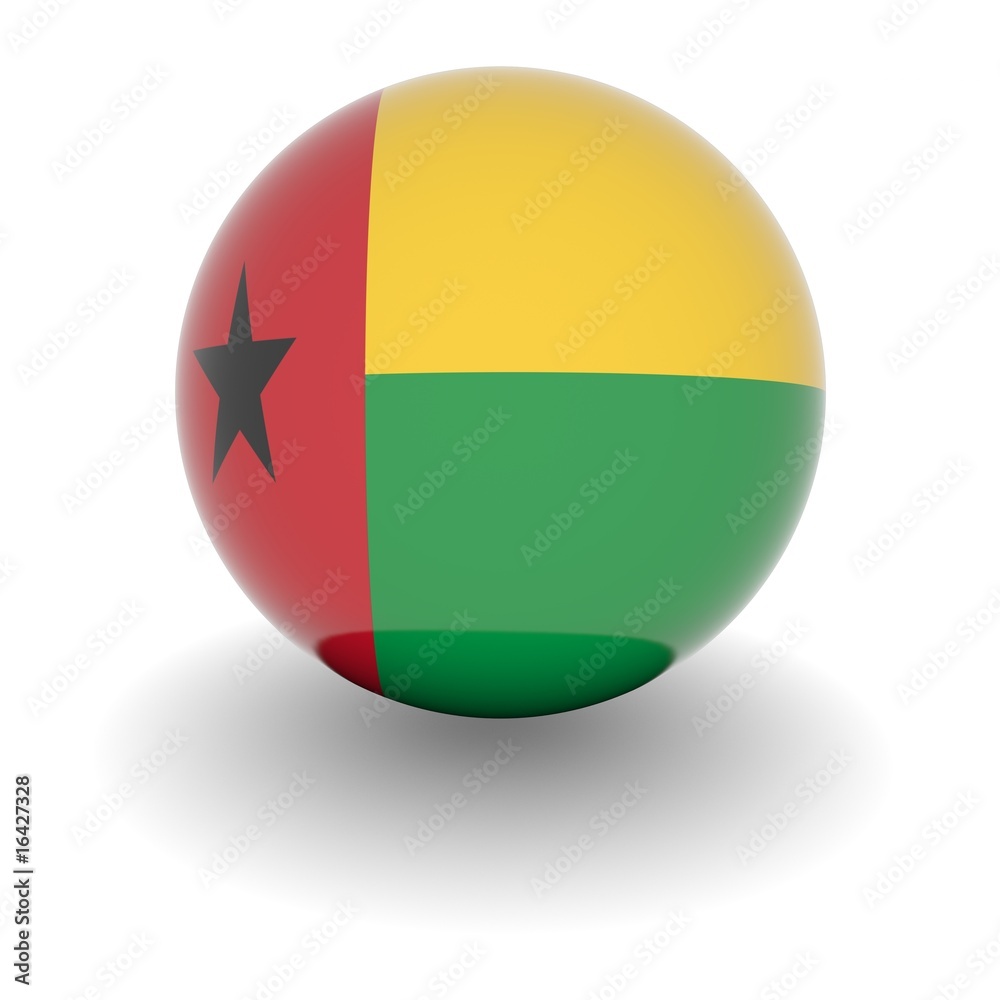 High resolution ball with flag of Guinea Bissau High resolution ball with flag of Guinea Bissau