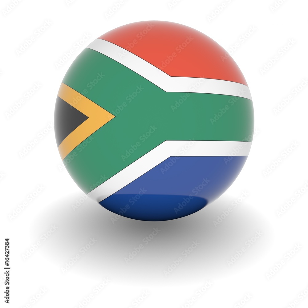 High resolution ball with flag of South Africa High resolution ball with flag of South Africa