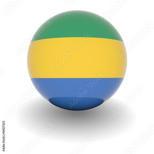 Free Download High resolution ball with flag of Gabon - GFXLoad
