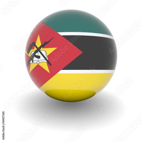 Free Download High resolution ball with flag of Mozambique - GFXLoad