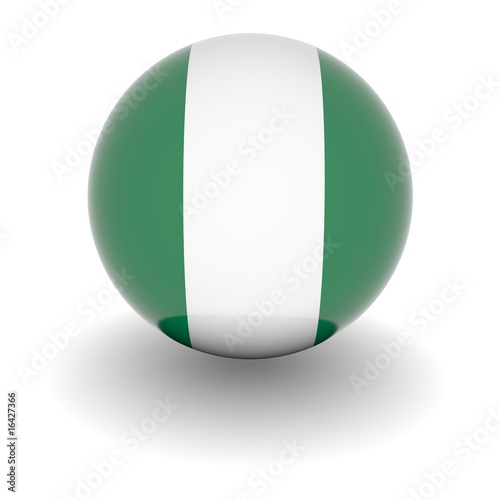 High resolution ball with flag of Nigeria