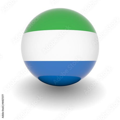 High resolution ball with flag of Sierra Leone