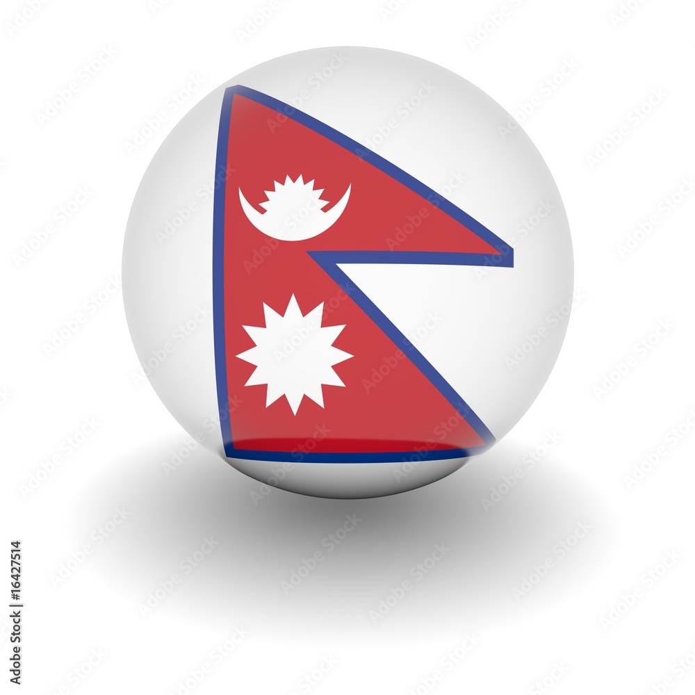 High resolution ball with flag of Nepal High resolution ball with flag of Nepal
