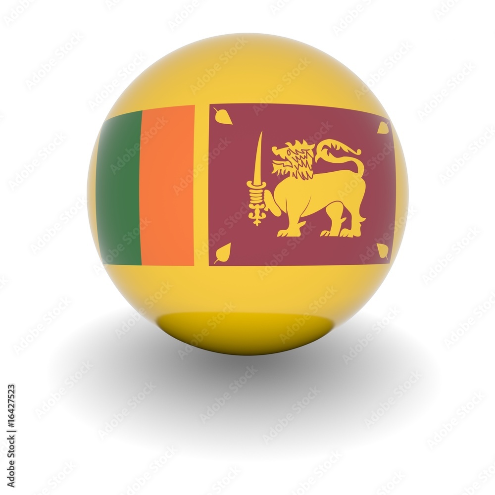 Obraz premium High resolution ball with flag of Sri Lanka