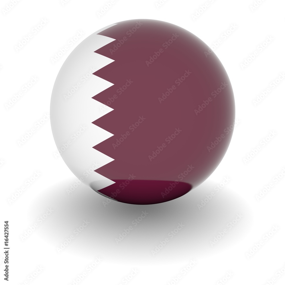 High resolution ball with flag of Qatar High resolution ball with flag of Qatar