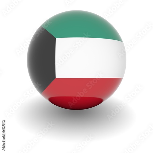 Free Download High resolution ball with flag of Kuwait - GFXLoad