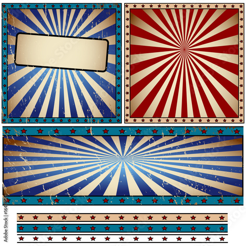 Vector rays banner