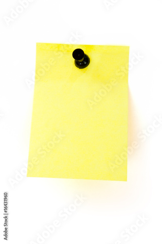blank post-it note on white wall